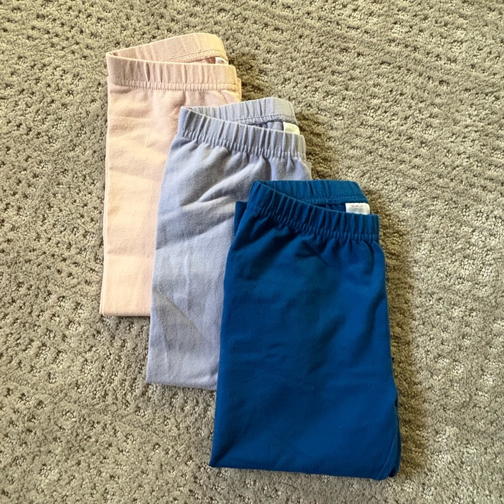 Hanna Andersson Kids Leggings Set - Pink, Light Purple, Blue